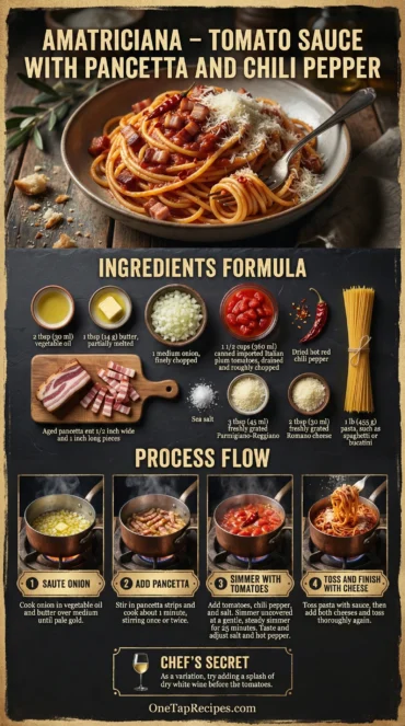 Amatriciana - Tomato Sauce with Pancetta and Chili Pepper