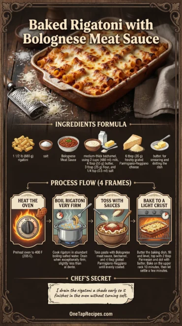 Baked Rigatoni with Bolognese Meat Sauce