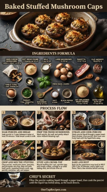 Baked Stuffed Mushroom Caps