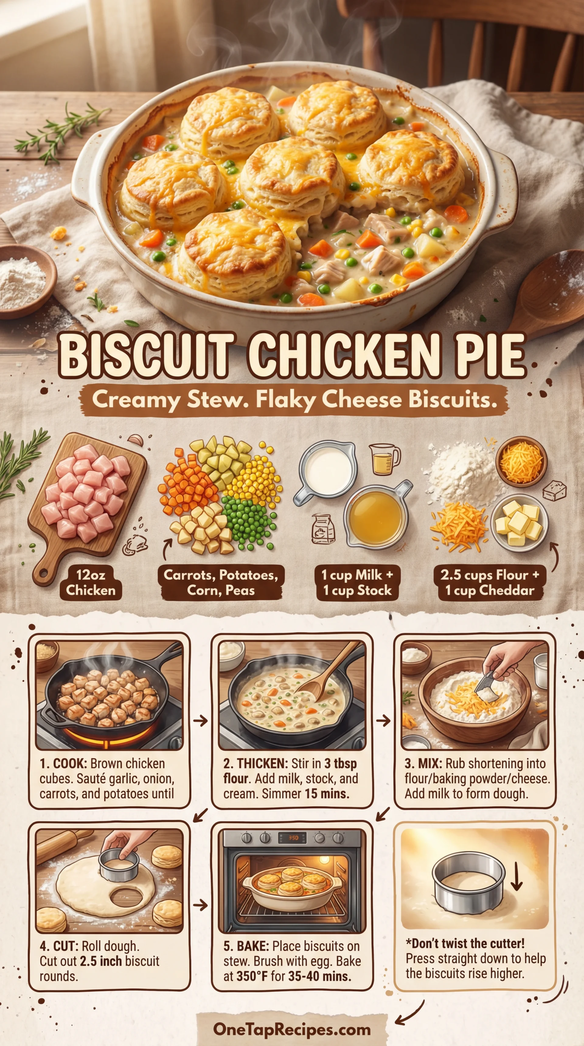 Biscuit-Topped Chicken Pot Pie