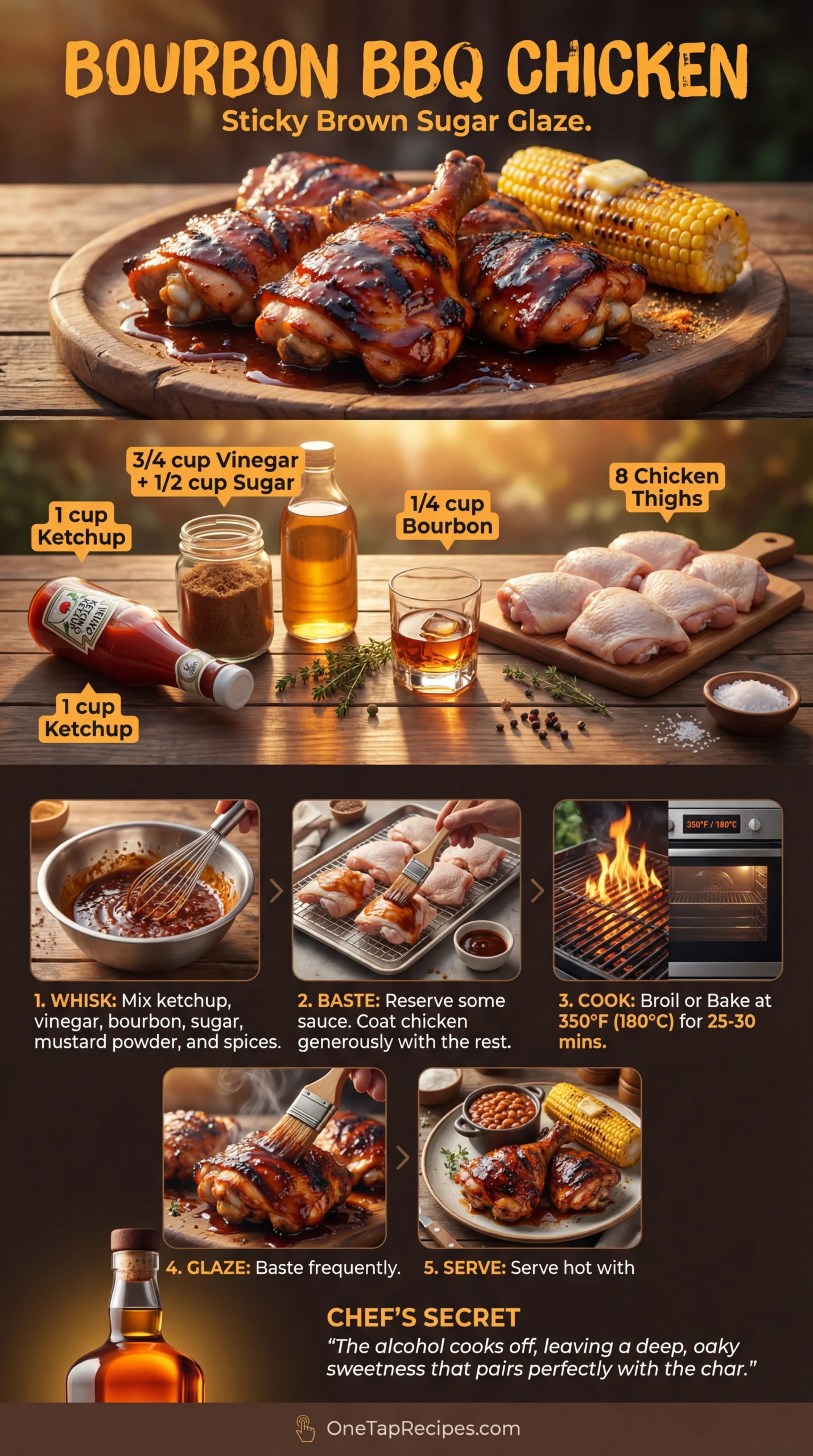 Bourbon and Brown Sugar BBQ Chicken