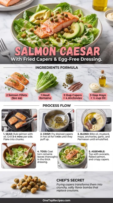Caesar Salad with Seared Salmon