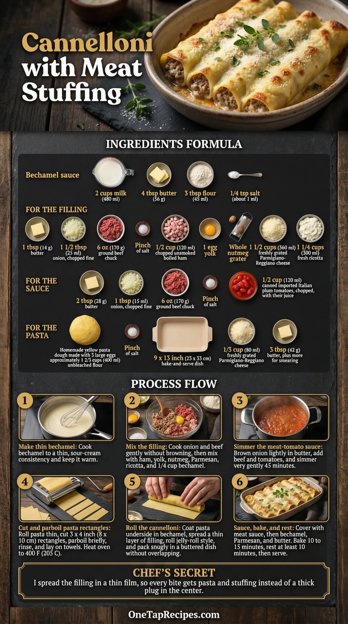 Cannelloni with Meat Stuffing