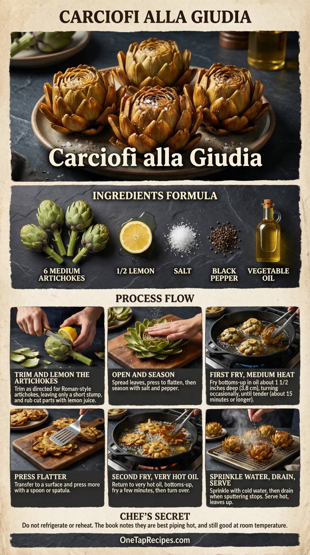 Carciofi alla Giudia - Crisp-Fried Whole Artichokes