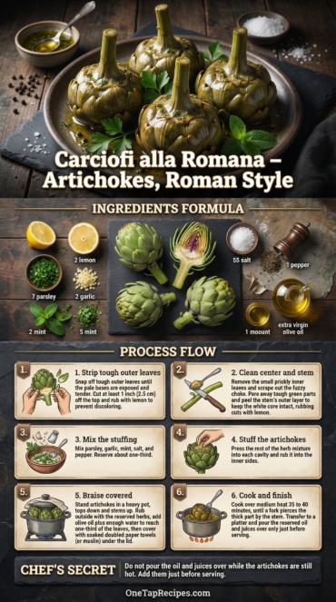 Carciofi alla Romana - Artichokes, Roman Style