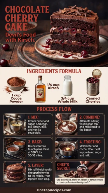 Chocolate and Cherry Devil's Food Cake