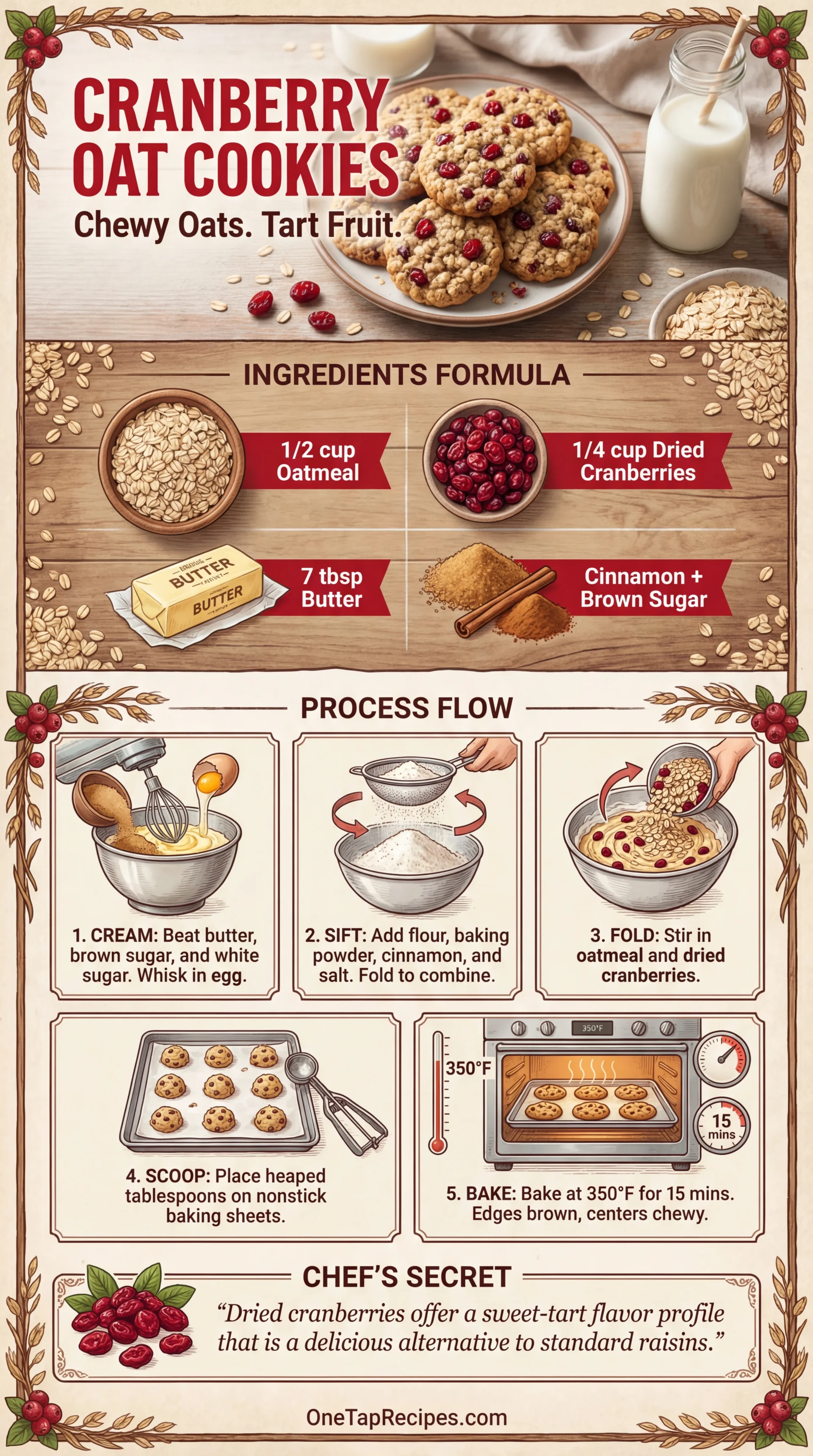 Cranberry Oatmeal Cookies