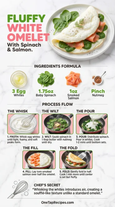 Egg White, Spinach, and Salmon Omelet