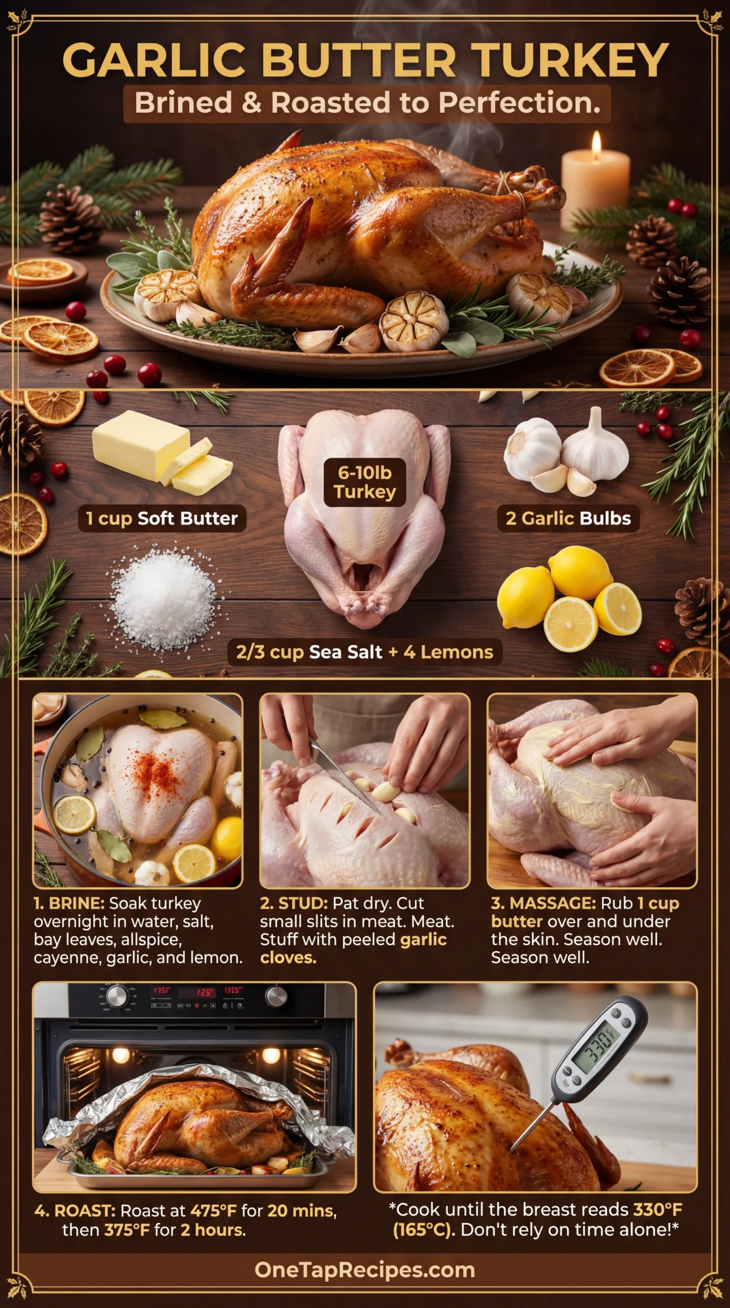 Garlic Buttered Roasted Turkey