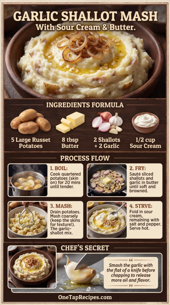 Garlic and Shallot Mashed Potatoes