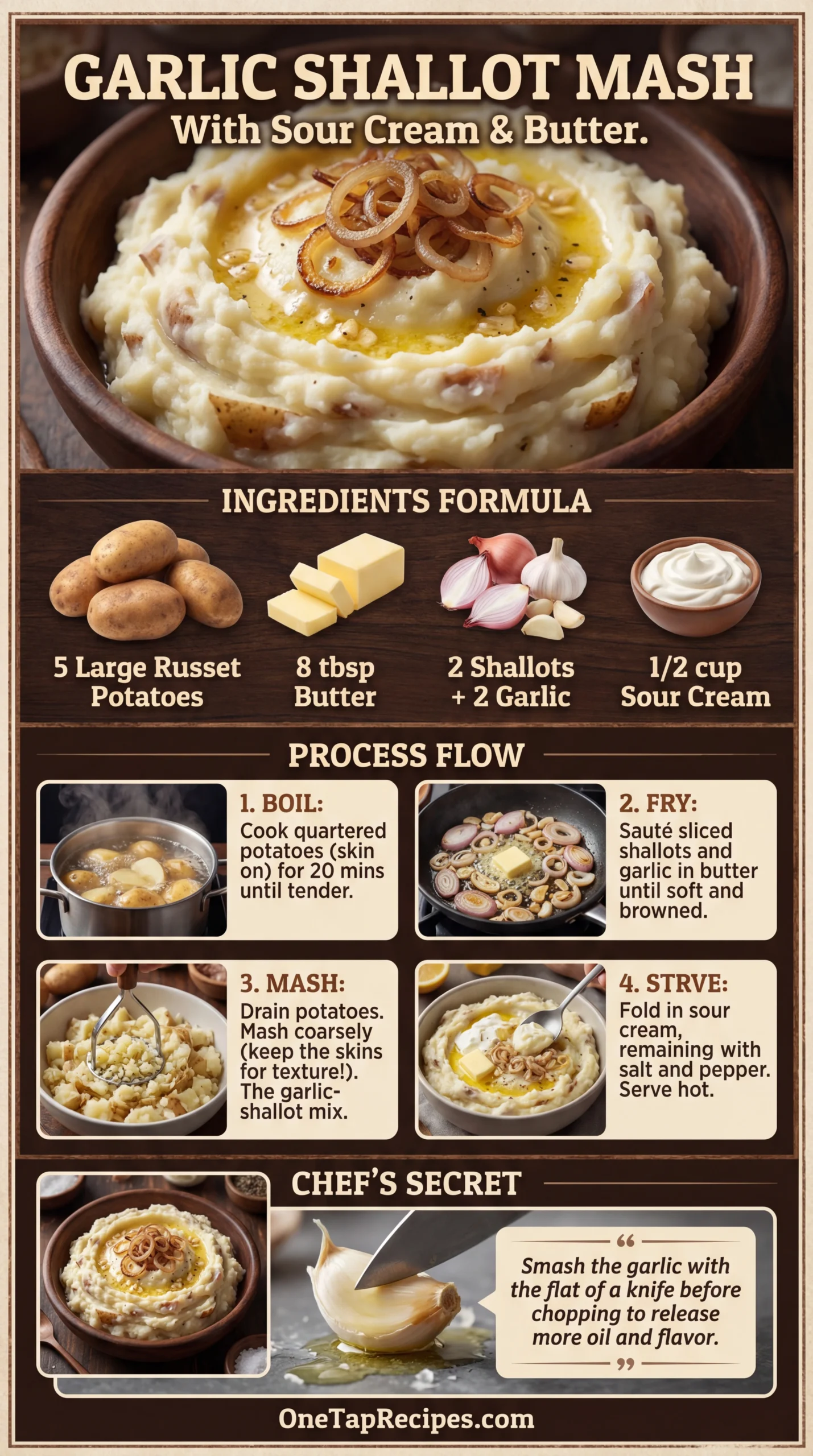 Garlic and Shallot Mashed Potatoes