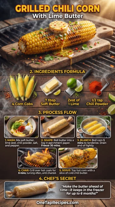 Grilled Corn with Lime and Chili Butter