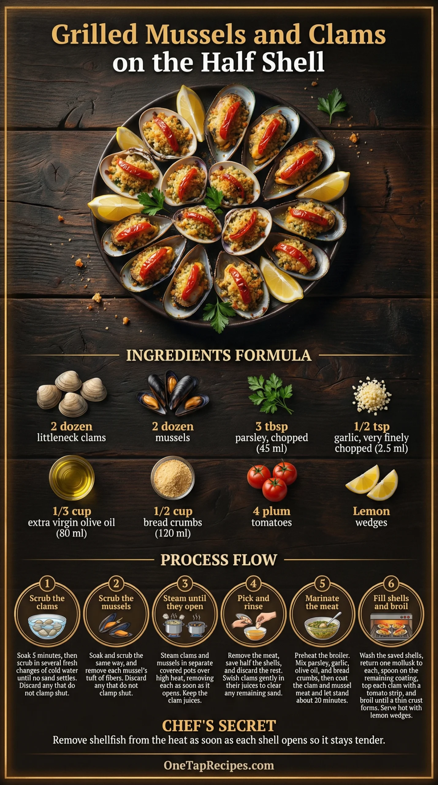 Grilled Mussels and Clams on the Half Shell