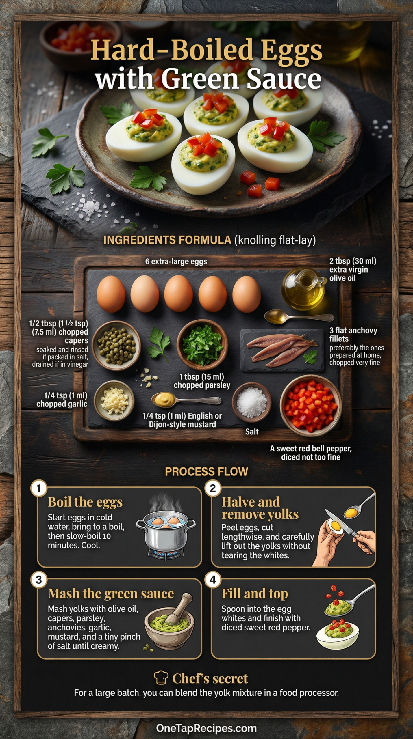 Hard-Boiled Eggs with Green Sauce