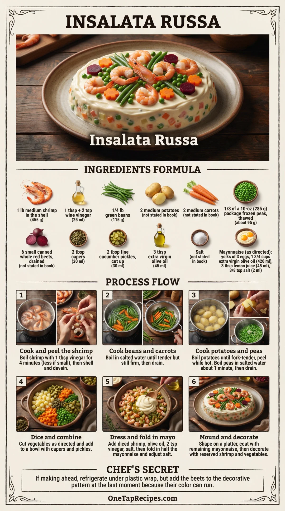 Insalata Russa - Shrimp Salad with Assorted Vegetables