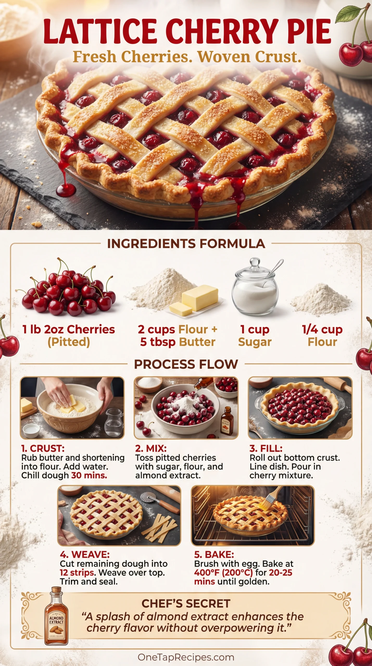 Lattice-Topped Cherry Pie