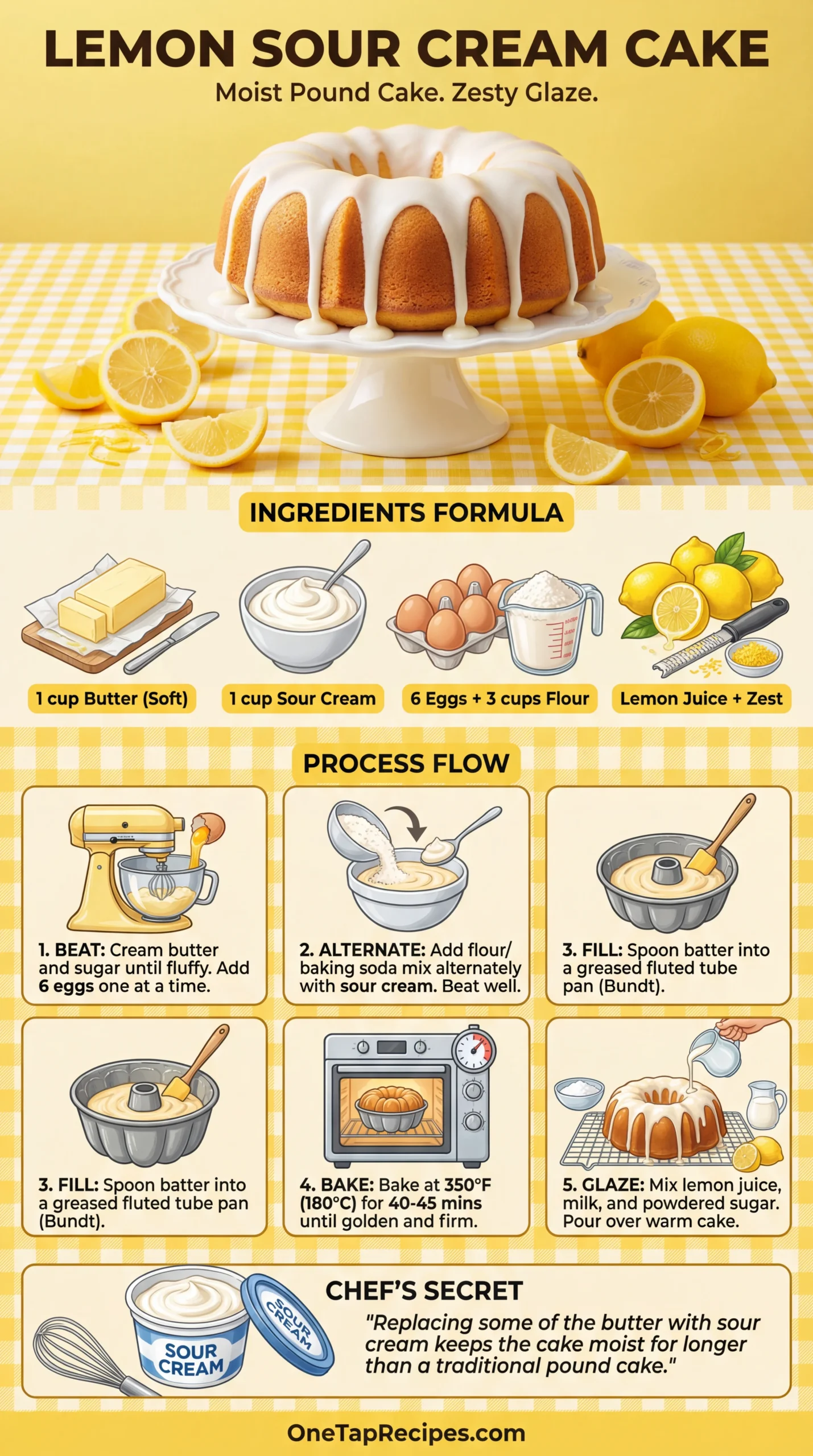 Lemon Sour Cream Pound Cake