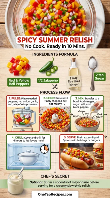 No-Cook Spicy Summer Relish