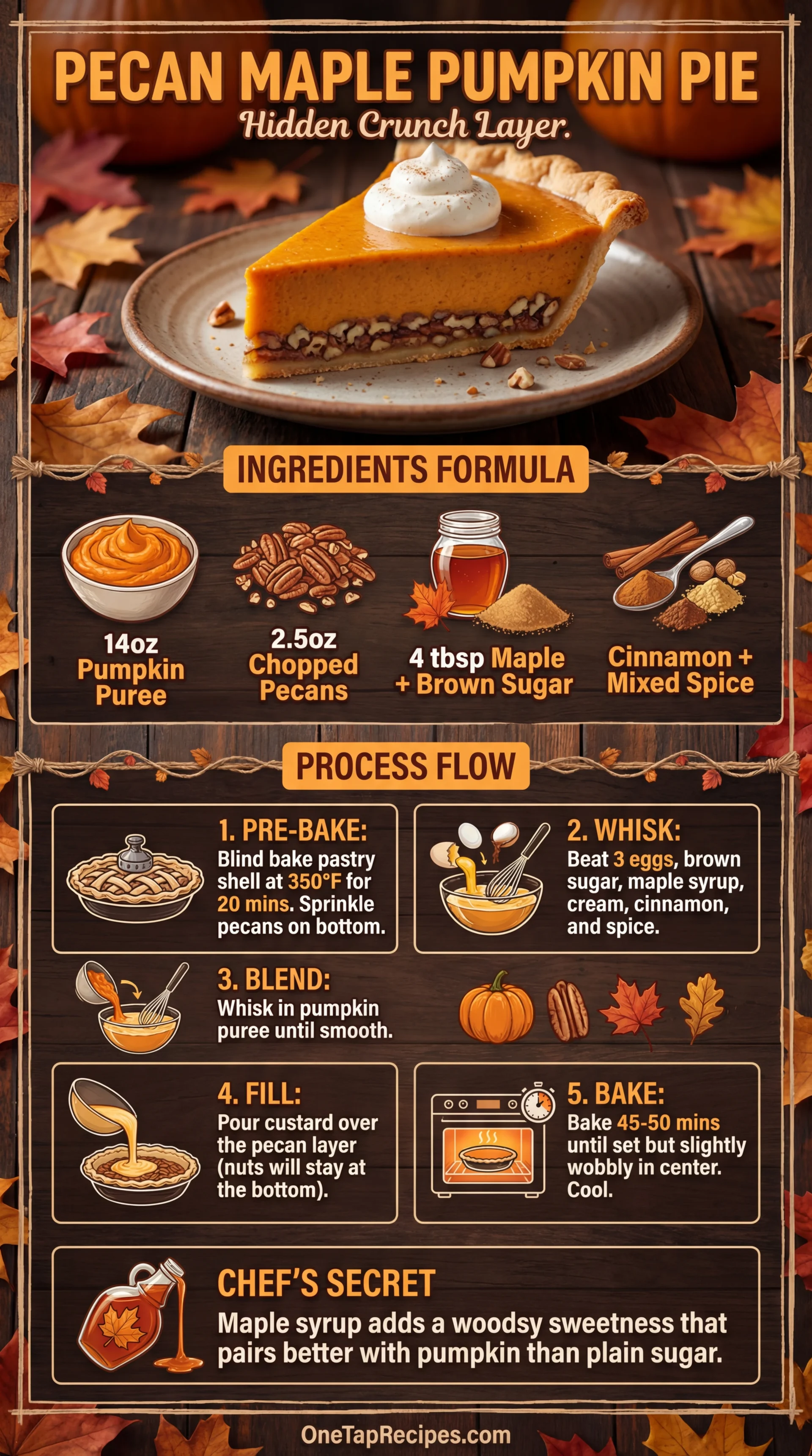 Pecan and Maple Pumpkin Pie