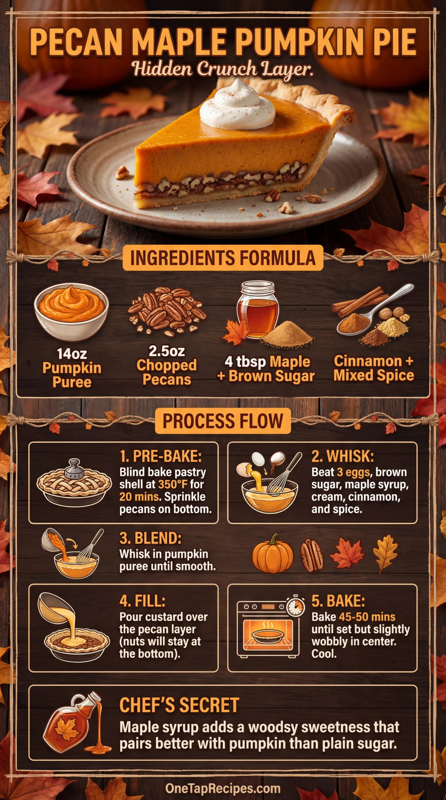 Pecan and Maple Pumpkin Pie