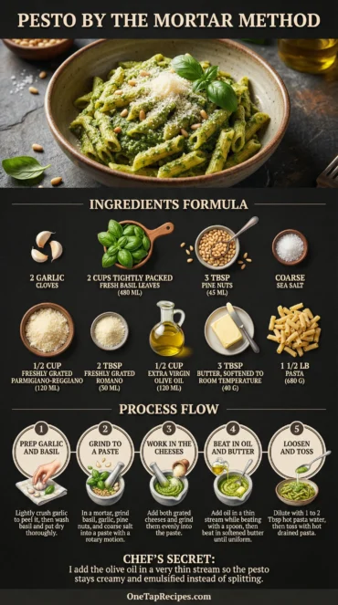 Pesto by the Mortar Method