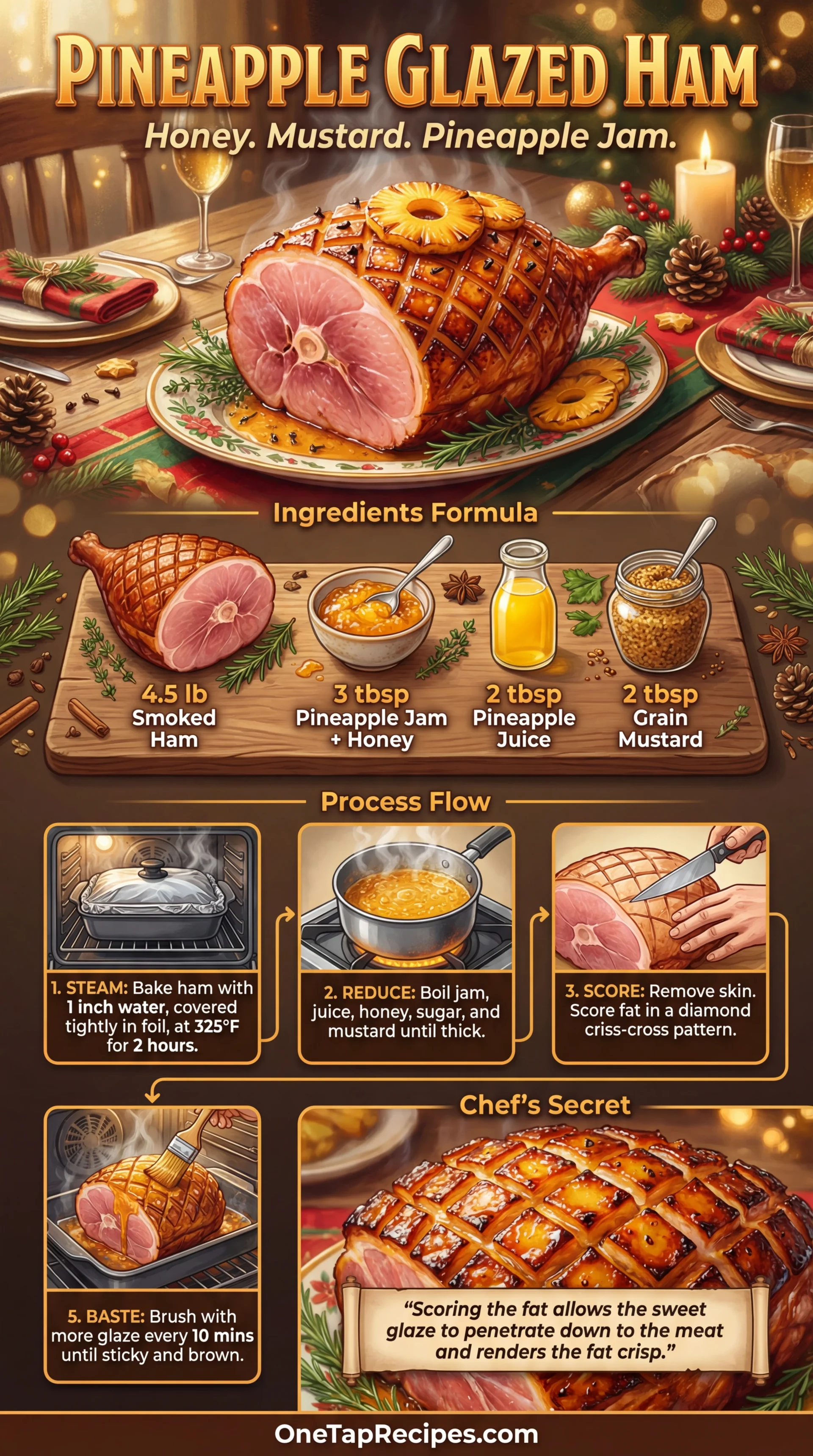 Pineapple-Glazed Baked Ham