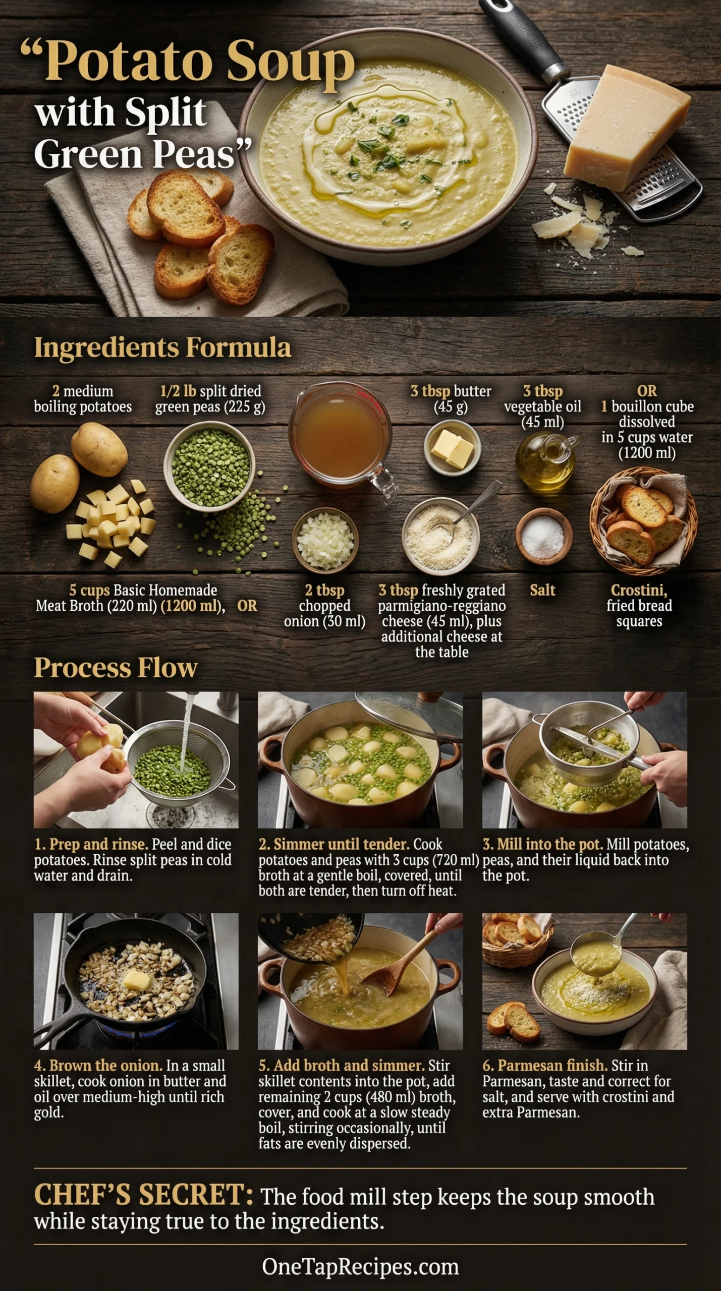 Minestrina Tricolore-Potato Soup with Carrots and Celery