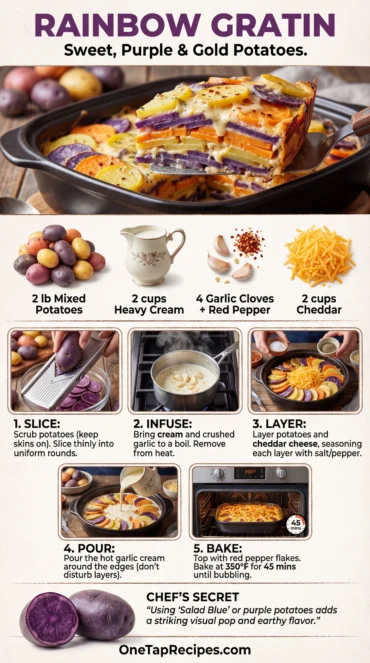 Rainbow Potato Gratin
