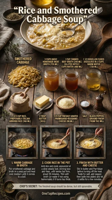 Rice and Smothered Cabbage Soup