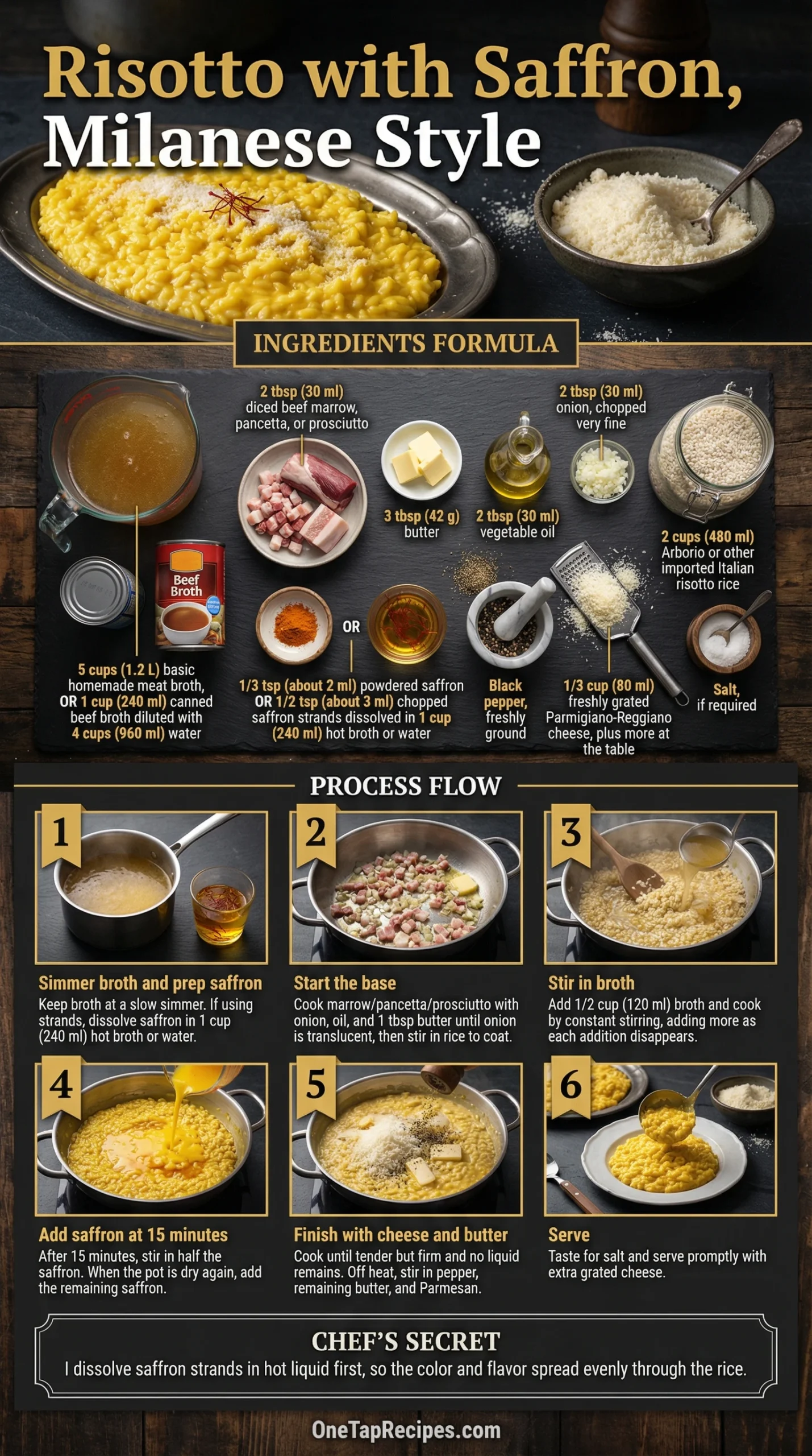 Risotto with Saffron, Milanese Style