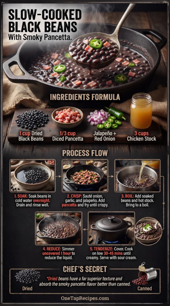 Slow-Cooked Black Beans