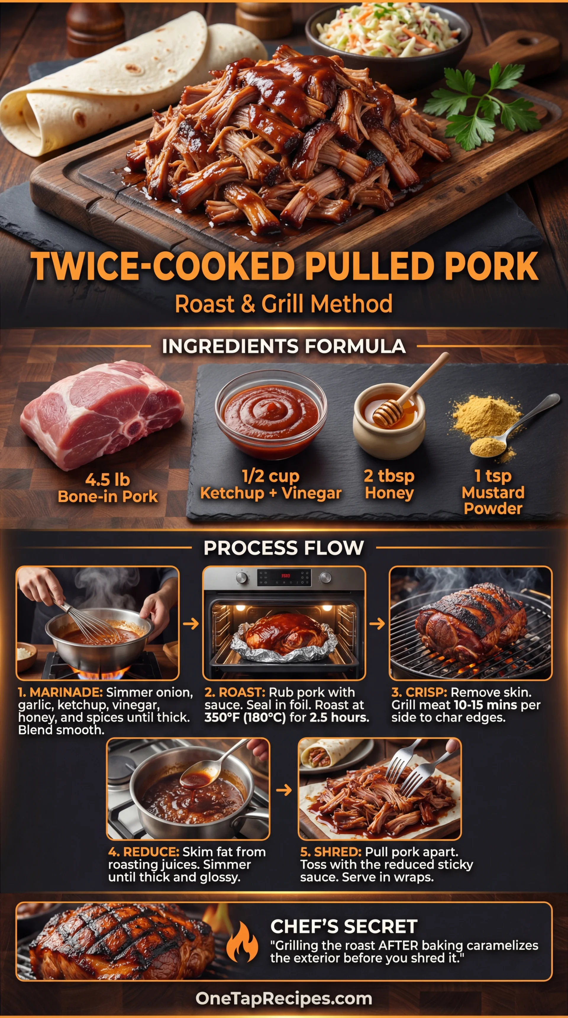 Slow-Cooked Pulled Pork Wraps