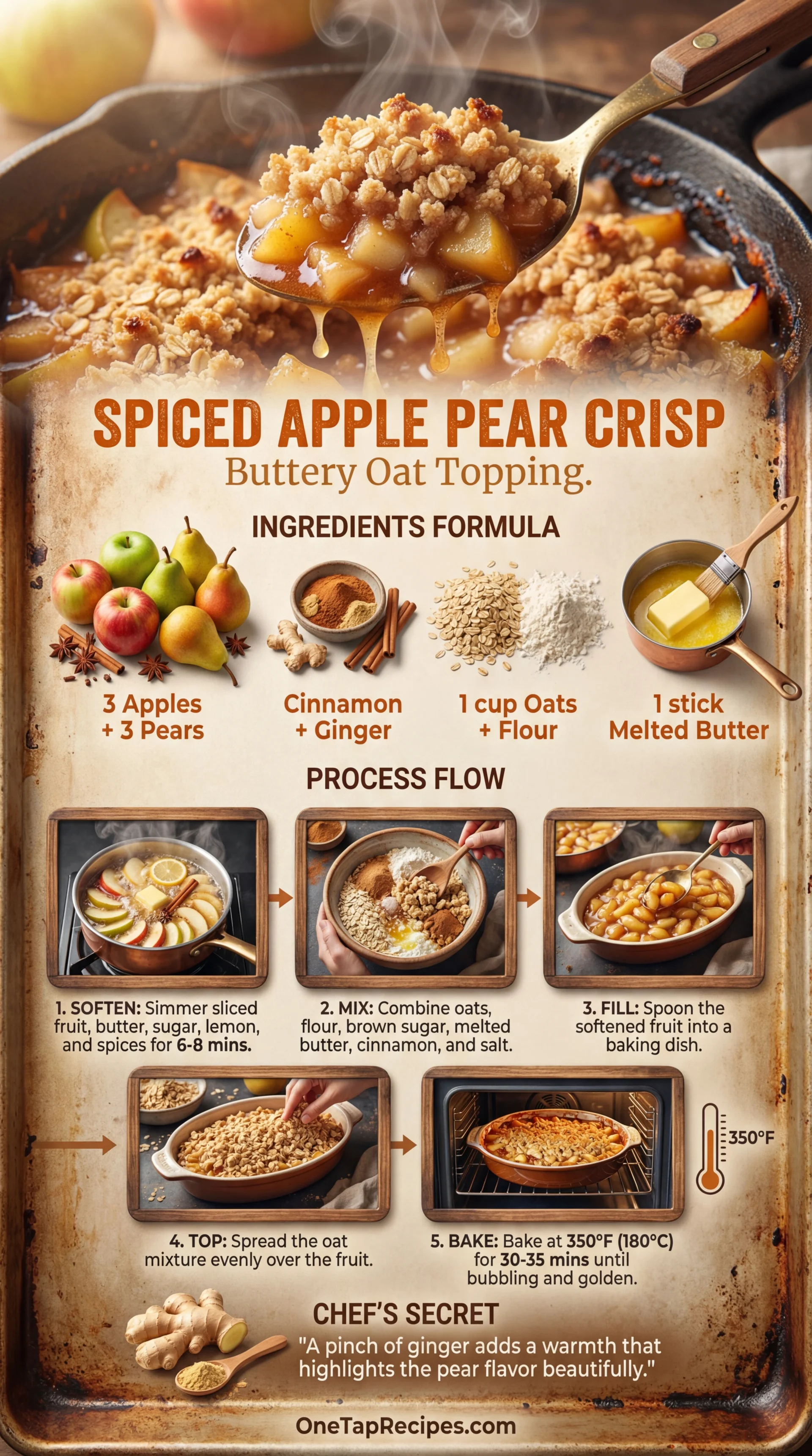 Spiced Apple and Pear Crisp