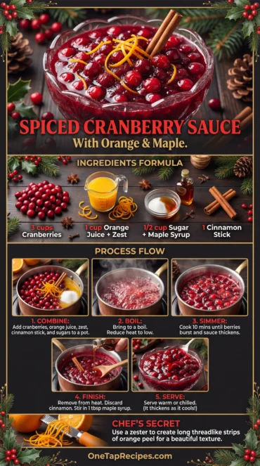 Spiced Cranberry and Orange Sauce