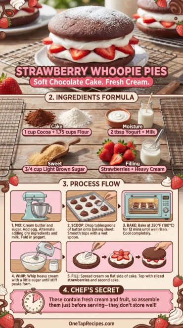 Strawberries and Cream Whoopie Pies