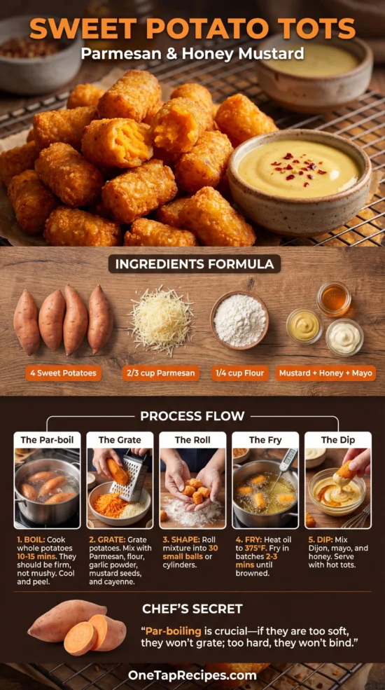 Sweet Potato Parmesan Tots