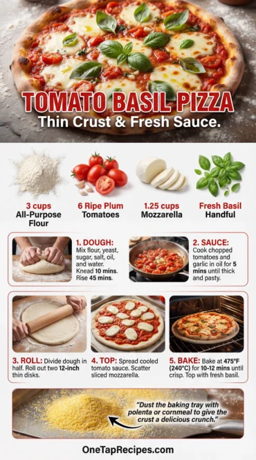 Tomato, Basil, and Mozzarella Pizza