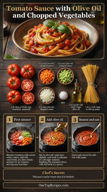 Tomato Sauce with Olive Oil and Chopped Vegetables
