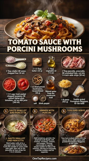 Tomato Sauce with Porcini Mushrooms