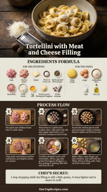 Tortellini with Meat and Cheese Filling