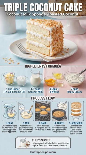Triple-Layered Coconut Cake