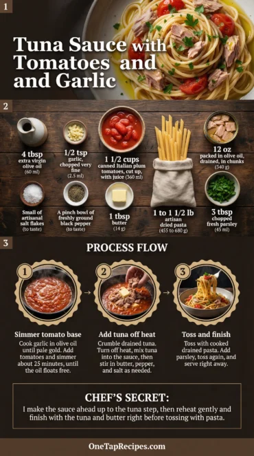 Tuna Sauce with Tomatoes and Garlic