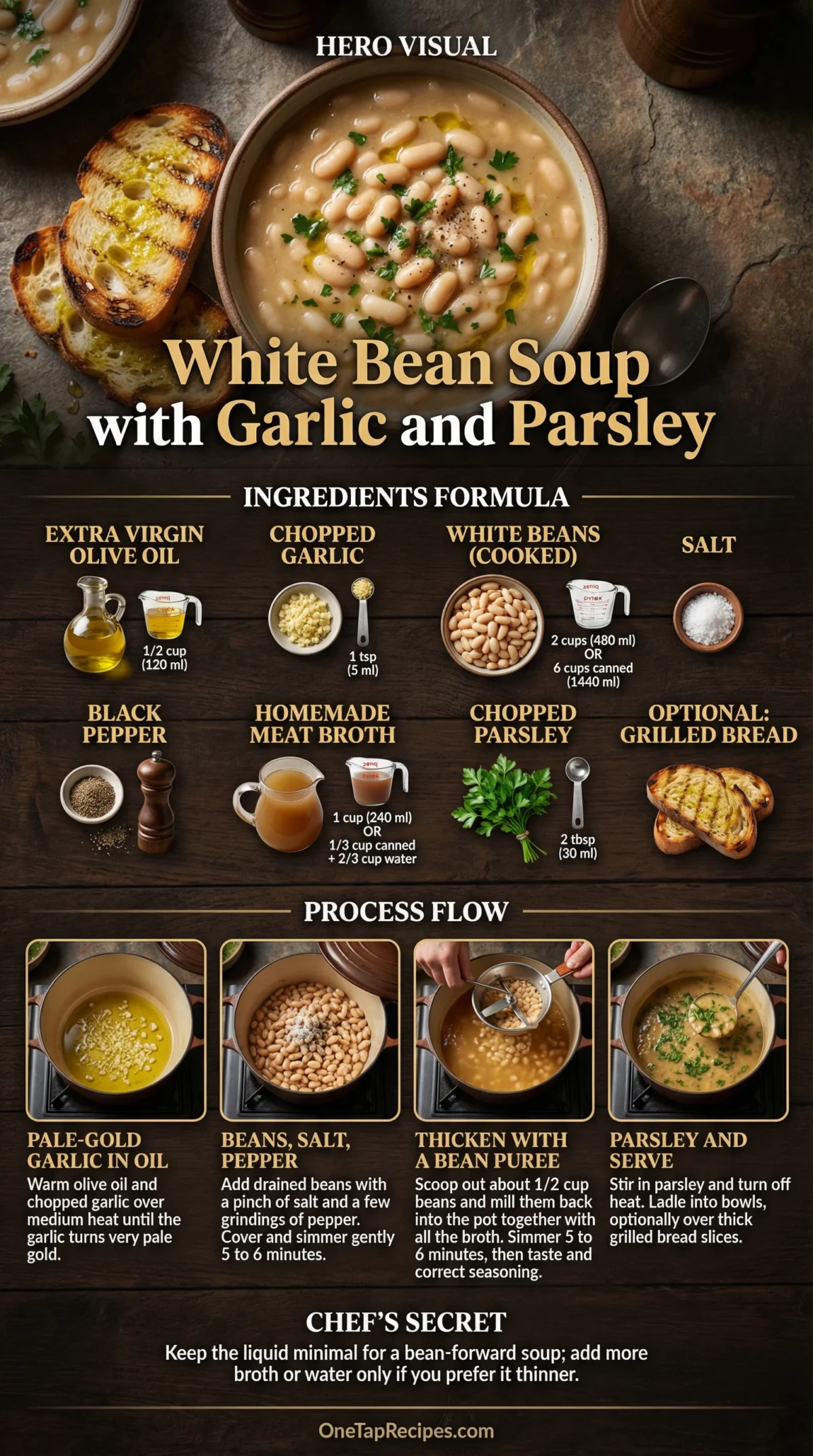 White Bean Soup with Garlic and Parsley
