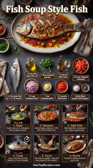 A Single Fish Cooked Fish-Soup Style