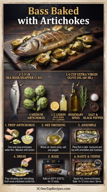 Bass or Other Whole Fish Baked with Artichokes