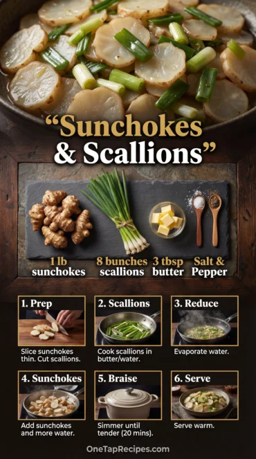 Braised Sunchokes and Scallions