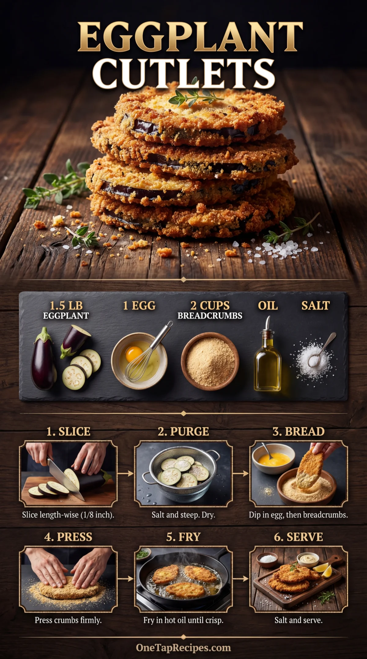 Breaded Eggplant Cutlets