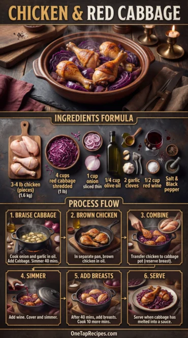Chicken Fricassee with Red Cabbage