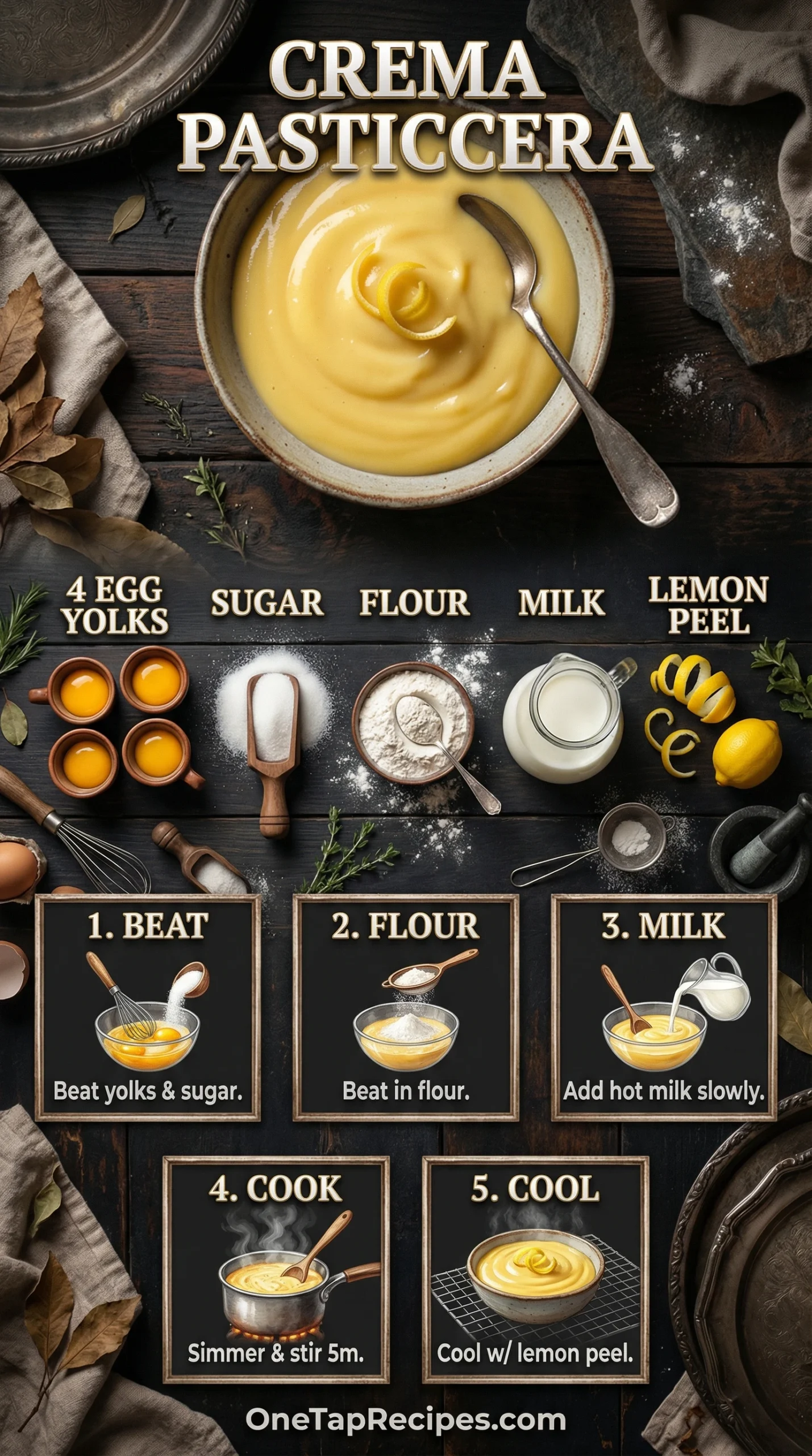 Crema Pasticcera (Italian Custard Cream)