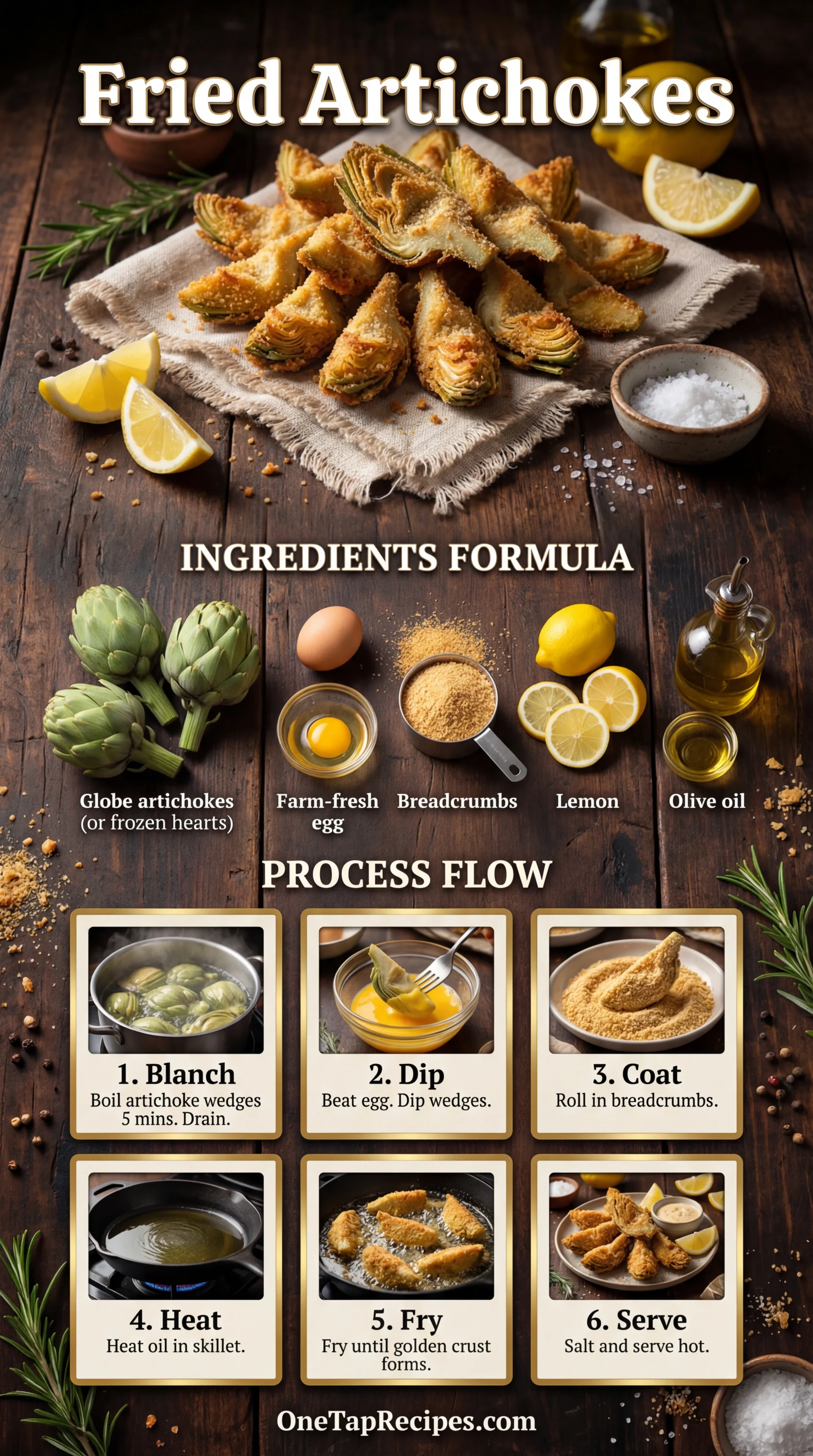 Crisp-Fried Artichoke Wedges